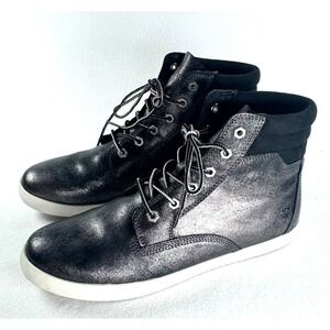 Stylish Black Metallic High-Top Women's Shoes